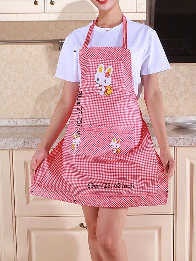 Cute Bunny Kitchen Apron for Women – Lightweight Cooking Apron with Front Pockets - Image 2